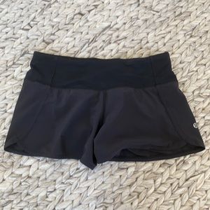 Classic lululemon speed up shorts in black